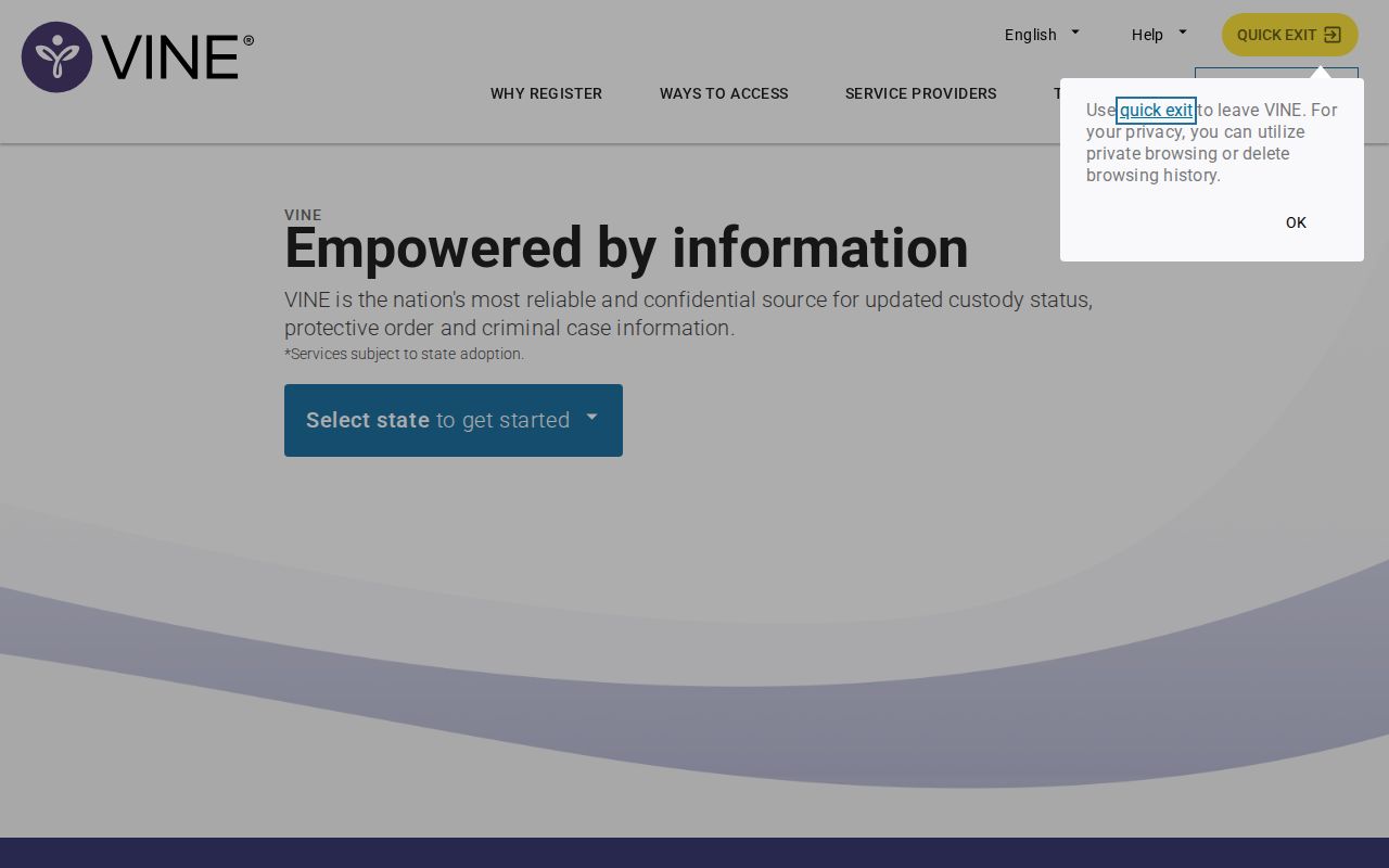 Shelby County criminal history custody notification service