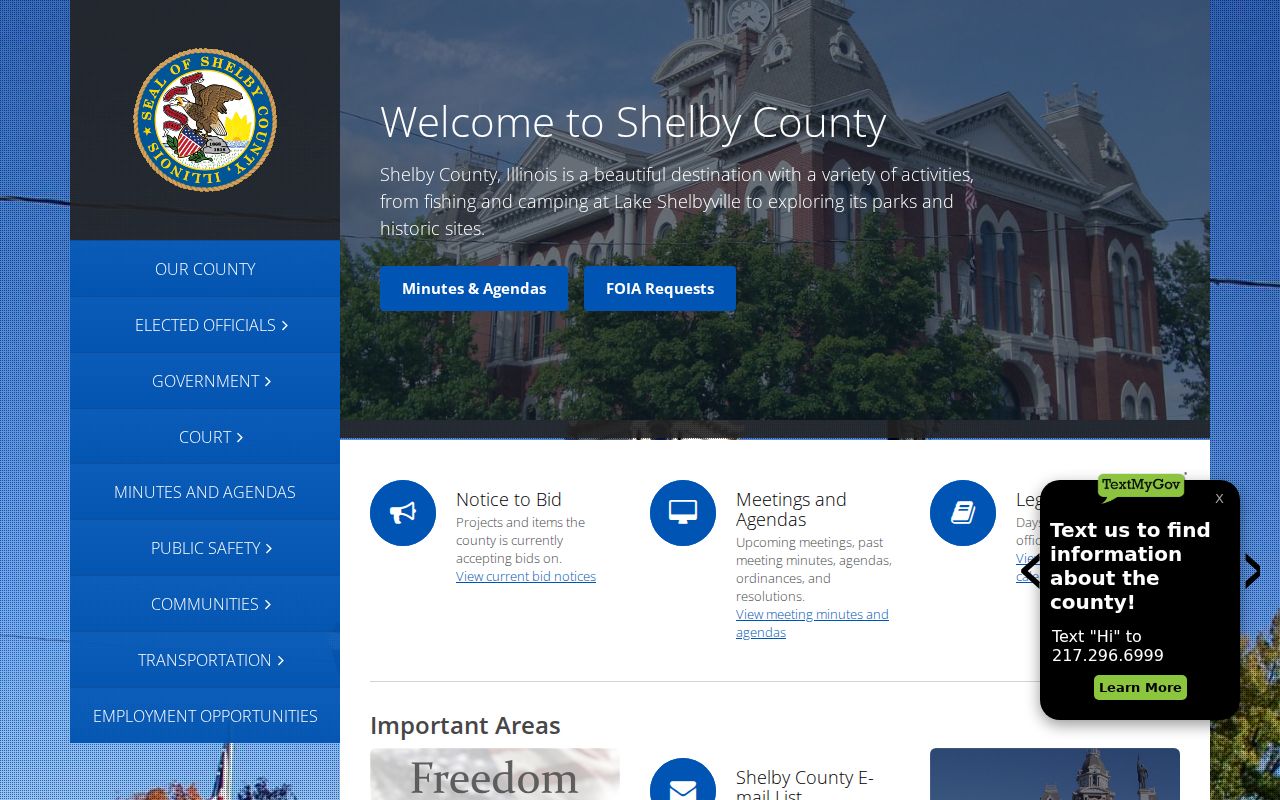 Shelby County criminal history county government gateway